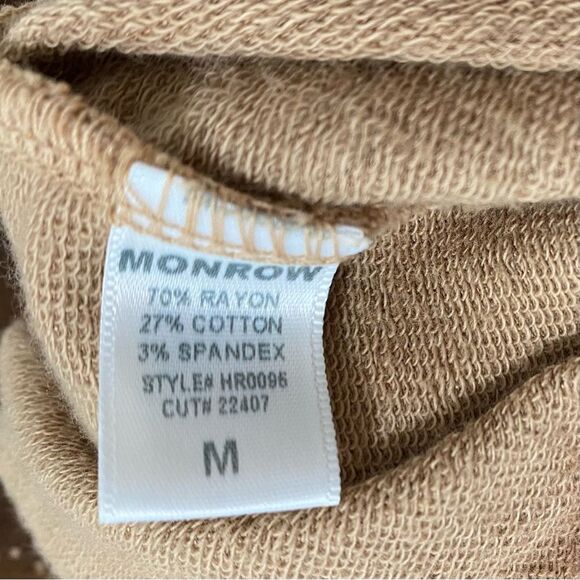 NWT MONROW Supersoft Jumpsuit Mocha Patch Pockets Size Medium - Picture 10 of 16